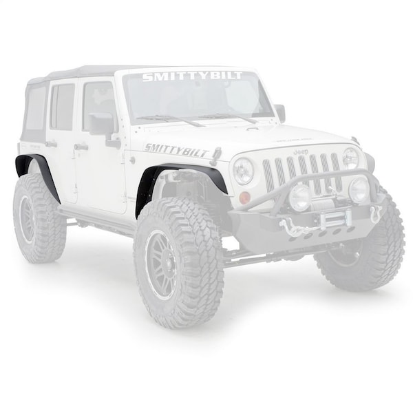 Smittybilt 07-18 WRANGLER (JK) XRC FENDER FLARES - SET OF 4 - BLACK TEXTURED 76837 - main